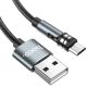 Кабель USB /Micro USB HOCO U94 "Магнитный поворотный 360* " 1.2m Black. Зображення №4