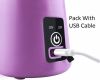 Портативный фитнес-блендер молочных коктейлей Kanglipu Juice Purple 380 мл с USB зарядкой фиолетовый (3172). Зображення №6