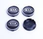 Ковпачки на титани "Kia" (60/55мм) чорний/хром. пластик об'ємний логотип (4шт). Изображение №3